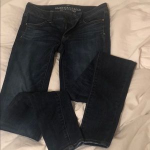 AE 4 X-Long Dark Wash Jeggings